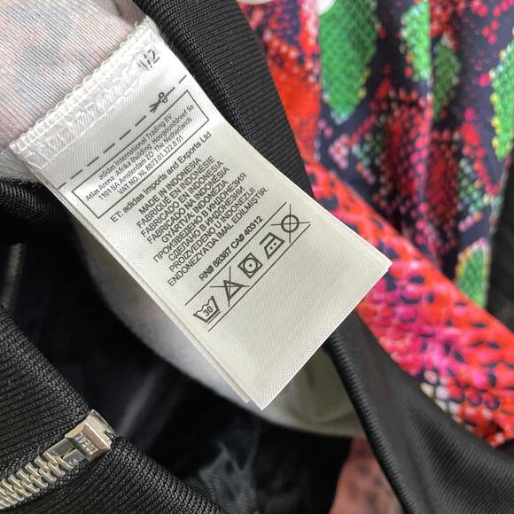 Adidas Originals Snake Mesh Track Jacket Mens Small Multi Full Zip Sheer Sleeves - Picture 11 of 12